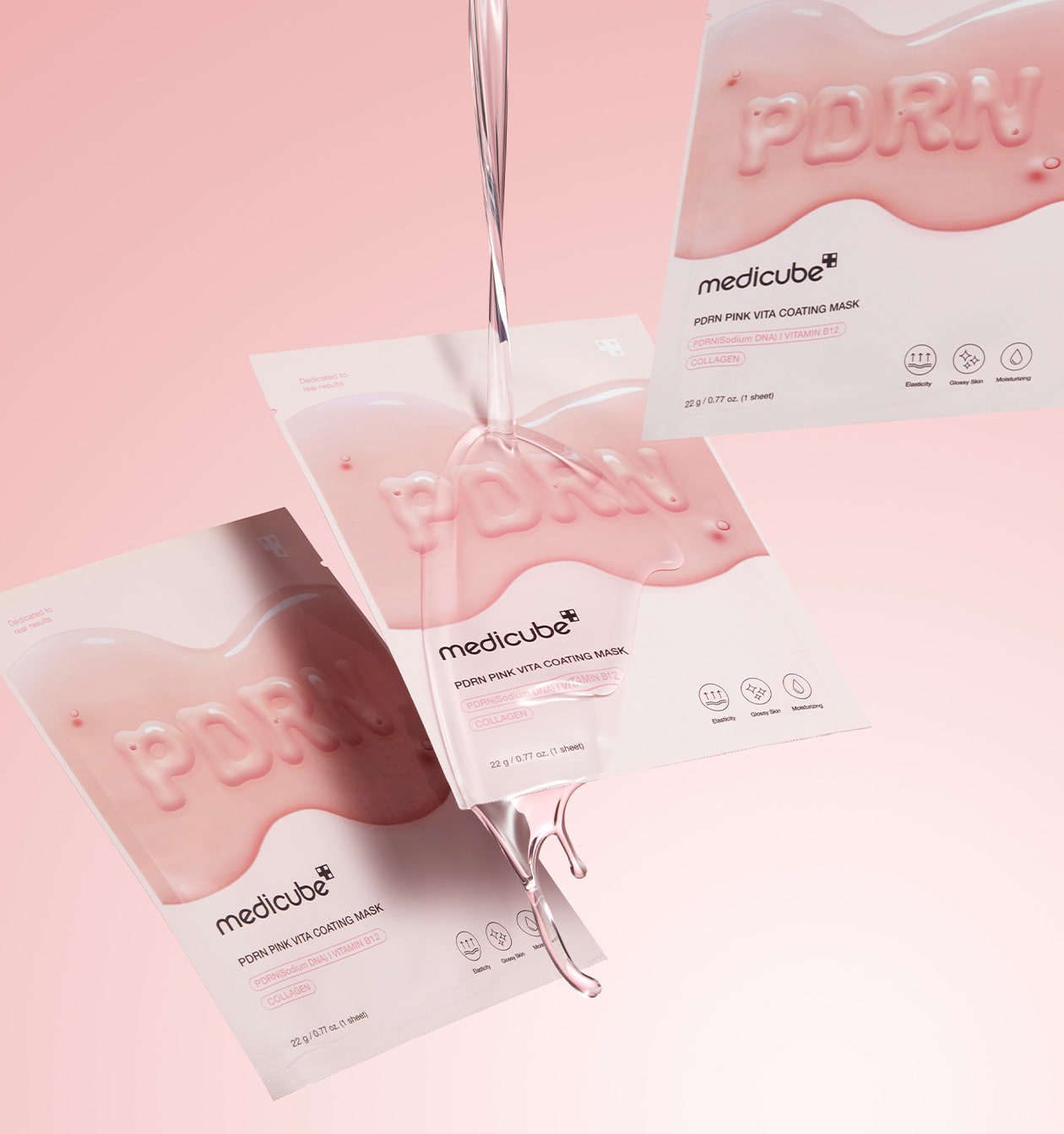 Medicube -PDRN Pink Vita Coating Mask- Regenerujaca maska w płachcie- 1 szt - obrazek 2